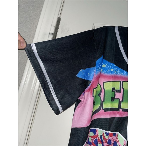90s Baseball Jersey women’s men’s Hip Hop Unisex’s Bel Air Black M - Picture 5 of 9